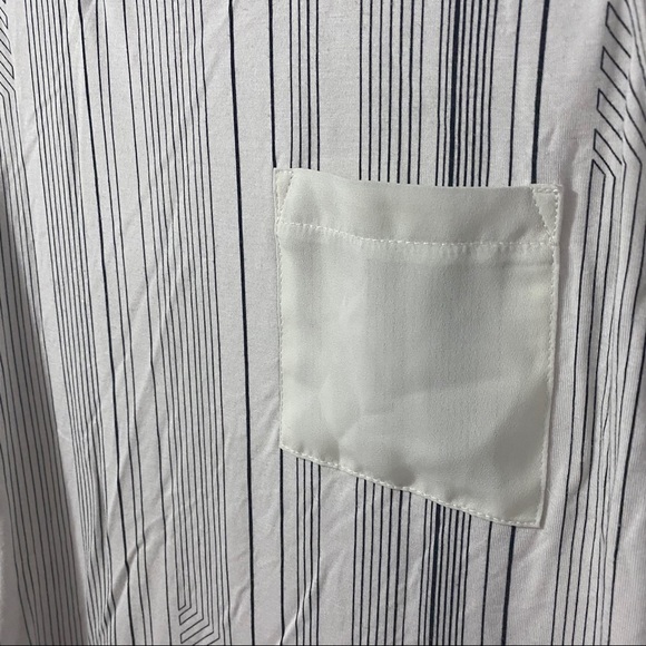 Rose + Olive White & Black Striped Dressy Tank SML - Picture 7 of 7